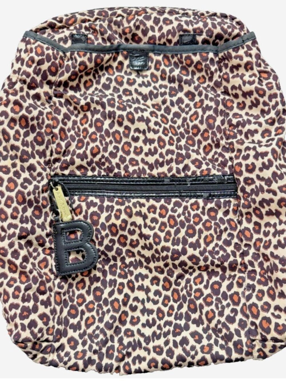 Betsey Johnson Large Silky Cheetah - Leopard Backpack - Bag - Tote- No Handles
